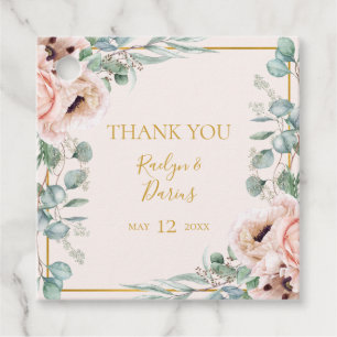 Étiquettes Cadeau Élégant flou Mots clés Pastel Merci Favor