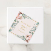 Étiquettes Cadeau Élégant flou | Mots clés Pastel Merci Favor (En situation)