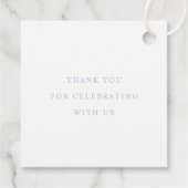 Étiquettes Cadeau Elegant Formal Powder Blue Wedding (Dos)