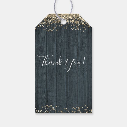 Étiquettes-cadeau Élégant Gold 50th Birthday Script (Dos)