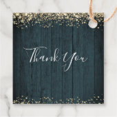 Étiquettes Cadeau Élégant Gold 50th Birthday Script (Dos)