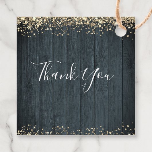 Étiquettes Cadeau Élégant Gold 50th Birthday Script (Dos)