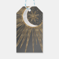 Elegant Gold Doodles Sun Moon Mandala Design