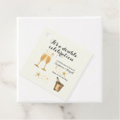 Étiquettes Cadeau Elégant Gold Double Célébration Anniversaire conjo (En situation)