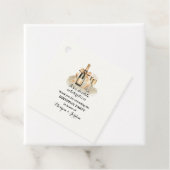 Étiquettes Cadeau Elégant Gold Double Célébration Anniversaire conjo (En situation)