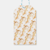 Étiquettes-cadeau Élégant Gold Foliage Noël (Dos)