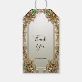 Étiquettes-cadeau Elegant Gold Ornate Gift Tag (Dos)