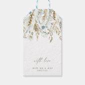 Étiquettes-cadeau Elégant Grass séché & Fleurs Favoriser Le Merci (Dos)