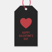 Étiquettes-cadeau Élégant Heureuse Sainte-Valentin sur mesure Red He (Devant)