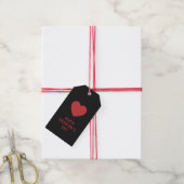 Étiquettes-cadeau Élégant Heureuse Sainte-Valentin sur mesure Red He (Avec de la ficelle)