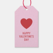 Étiquettes-cadeau Élégant Heureuse Sainte-Valentin sur mesure Red He (Devant)