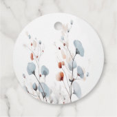 Étiquettes Cadeau Élégant Hiver pastel floral (Dos)