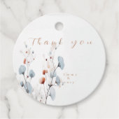 Étiquettes Cadeau Élégant Hiver pastel floral (Devant)