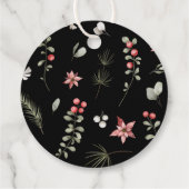 Étiquettes Cadeau Elégant hiver verdure JOIE Noël Gite Cadeau (Dos)