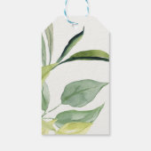 Étiquettes-cadeau élégant jardin fleuri baptême Merci (Dos)