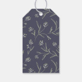 Étiquettes-cadeau Élégant jardin fleuri rustique mariage monogramme (Dos)