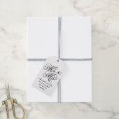 Étiquettes-cadeau Elegant Kraft Mr et Mrs Script Custom Monogramme (Avec de la ficelle)