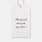 Étiquettes-cadeau Elegant Kraft Mr et Mrs Script Custom Monogramme (Dos)