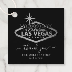Étiquettes Cadeau Elégant Las Vegas Destination Mariage