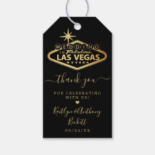 Étiquettes-cadeau Elégant Las Vegas Destination Mariage