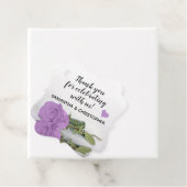 Étiquettes Cadeau Élégant Lilac Purple Rose Merci Mariage (En situation)