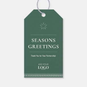 Étiquettes-cadeau Élégant logo d'entreprise Green Key