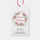 Étiquettes-cadeau Élégant logo d'entreprise QR Code Joyeux Noël (Devant)