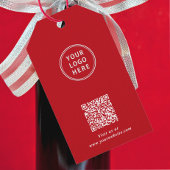 Étiquettes-cadeau Élégant logo d'entreprise QR Code Joyeux Noël
