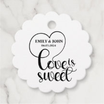 Elegant Love Is Sweet calligraphy Heart