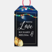 Étiquettes-cadeau Elégant Lune Plage Mariage Faveur (Devant)