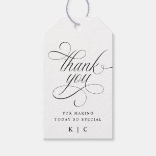 Étiquettes-cadeau Elégant Luxury Mariage Merci Favoriser Tags