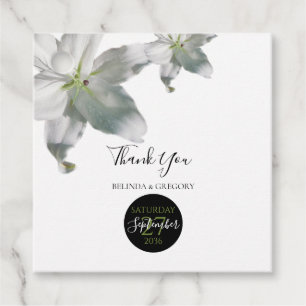 Étiquettes Cadeau Élégant Lys blancs Mariage Cadeau
