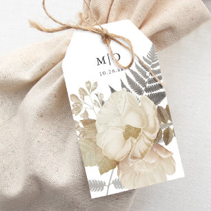 Étiquettes-cadeau Elégant Mariage blanc à la couleur de la terre
