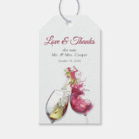 Élégant Mariage de danse du vin rouge et blanc