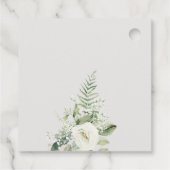 Étiquettes Cadeau Elégant Mariage de feuillage de Ferne Eucalyptus (Dos)