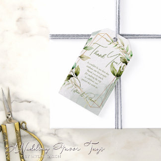 Étiquettes-cadeau Élégant Mariage de feuillage Eucalyptus Vert Sage