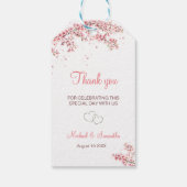 Étiquettes-cadeau Élégant Mariage de fleurs de cerisier (Dos)