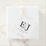 Étiquettes Cadeau Élégant Mariage de monogramme classique<br><div class="desc">Élégant classique Ampersand Monogramme Mariage Favor Tags</div>