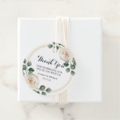 Étiquettes Cadeau Élégant Mariage de rose blanche moderne (En situation)