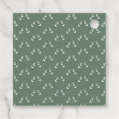Étiquettes Cadeau Élégant Mariage de script en vert d'olive Sage for (Dos)