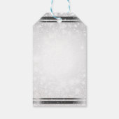 Étiquettes-cadeau Élégant Mariage de Wonderland d'hiver White Sparkl (Dos)