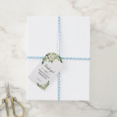 Étiquettes-cadeau Élégant Mariage d'écriture manuscrite florale en f (Avec de laficelle)