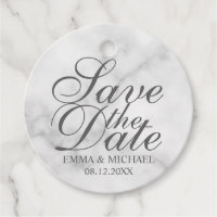 Élégant mariage en marbre Enregistrer la date