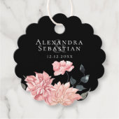 Étiquettes Cadeau Elégant Mariage floral aquarelle (Devant)