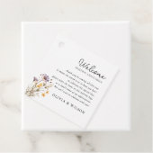 Étiquettes Cadeau Élégant Mariage floral violet clair (En situation)