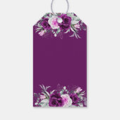 Étiquettes-cadeau Élégant Mariage géométrique violet rustique (Dos)