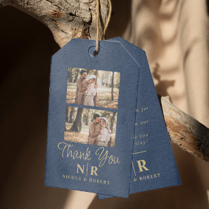 Étiquettes-cadeau Élégant Mariage Monogramme Mariage et Initiales de
