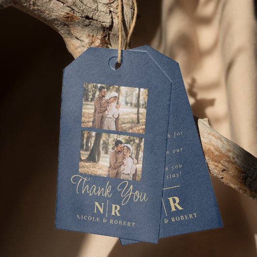 Étiquettes-cadeau Élégant Mariage Monogramme Mariage et Initiales de