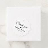 Étiquettes Cadeau Élégant mariage noir et blanc (En situation)