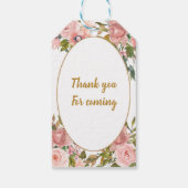 Étiquettes-cadeau Élégant Mariage rose de verdure (Dos)